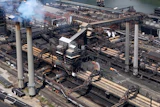 A portion of the Clairton Coke Works, a U.S. Steel plant, is seen Aug. 11, 2025 in Clairton, Pa.