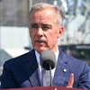 Canadian Prime Minister Mark Carney at the Davie shipyard in Levis, Quebec, Aug. 24, 2026.