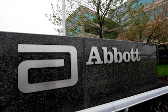 A sign at an Abbott Laboratories campus facility is displayed, April 28, 2016, in Lake Forest, Ill.