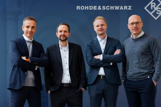 From left: Dr. Thomas Bohne (Rohde & Schwarz), Dr. Kai-Uwe Storek (Neosat), Dr. Robert WĂĽnsche (Phytronic) and Dr. Steffen Bittner (INRADIOS).