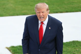 President Donald Trump on the South Lawn of the White House, Oct. 9, 2026.